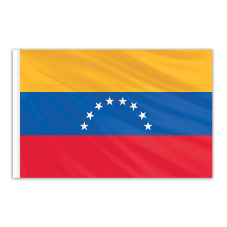 Venezuela Indoor Nylon Flag 5'x8 -  GLOBAL FLAGS UNLIMITED, 203263